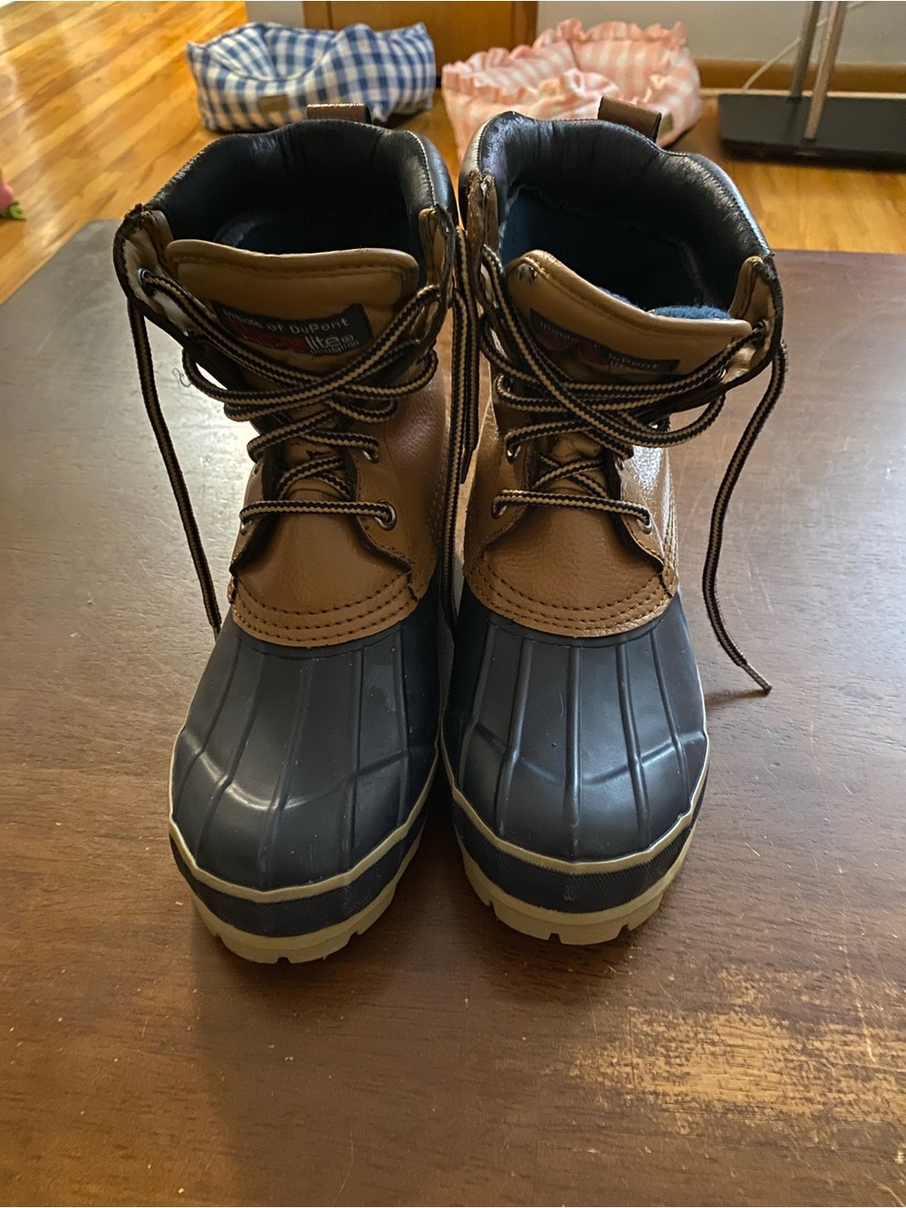 totes Men’s Waterproof Duck Boots in Brown and Black